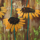 Blütentaumel III, 2021, Öl und Pigmente mit Rahmen, 103 x 63,5 cm, 1.550 €